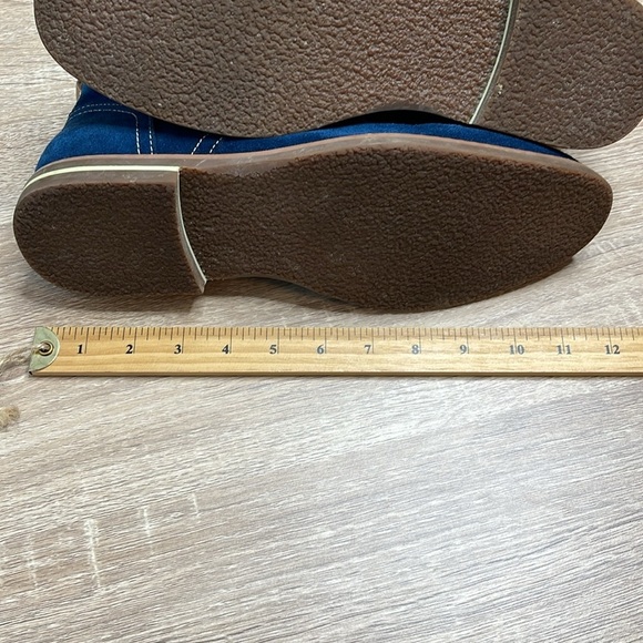 Blass Mens Genuine Suede Chukka Boots Dark Blue Lace Up Rubber Soles Size 9.5 - Picture 9 of 13